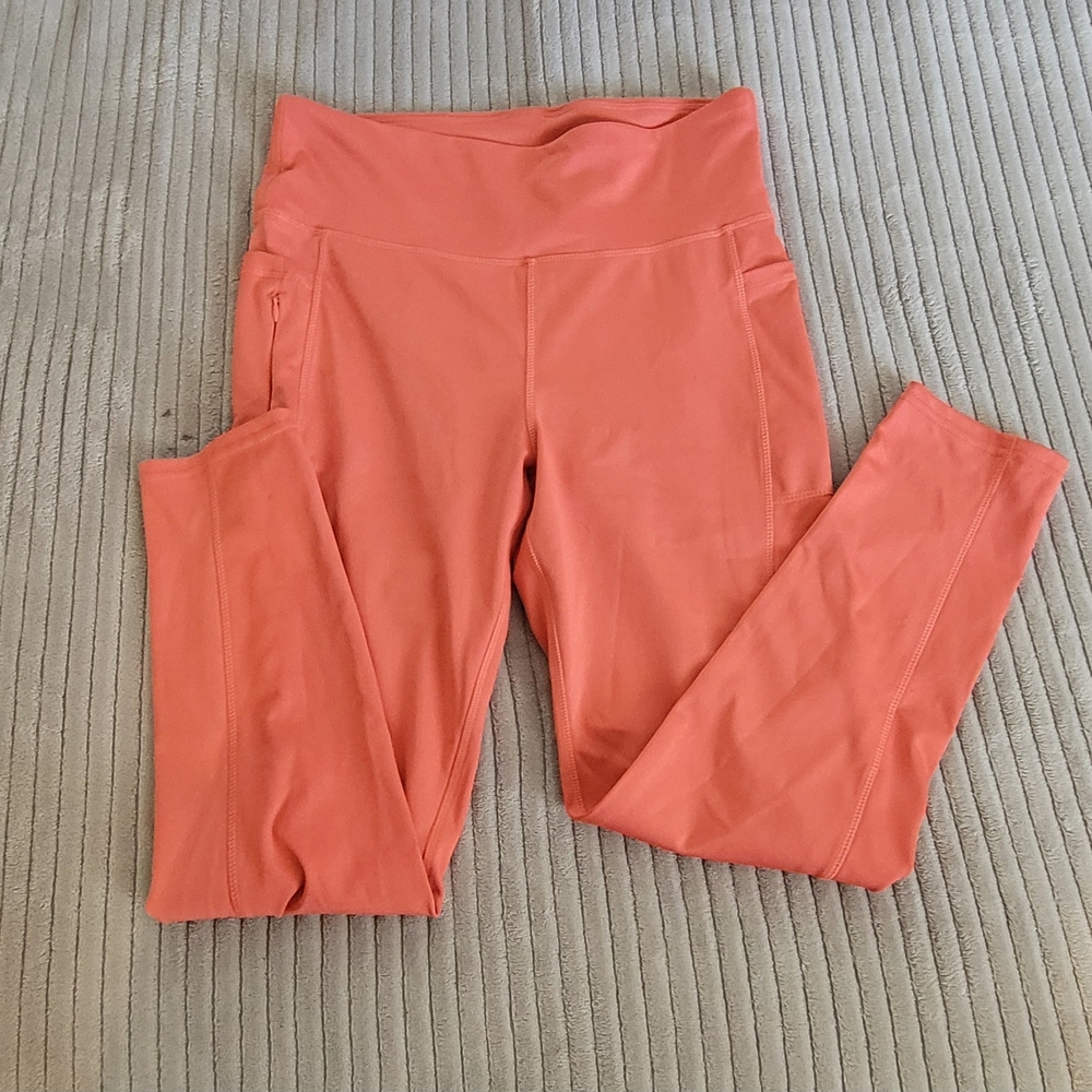 Women's Coral High-Waisted Leggings